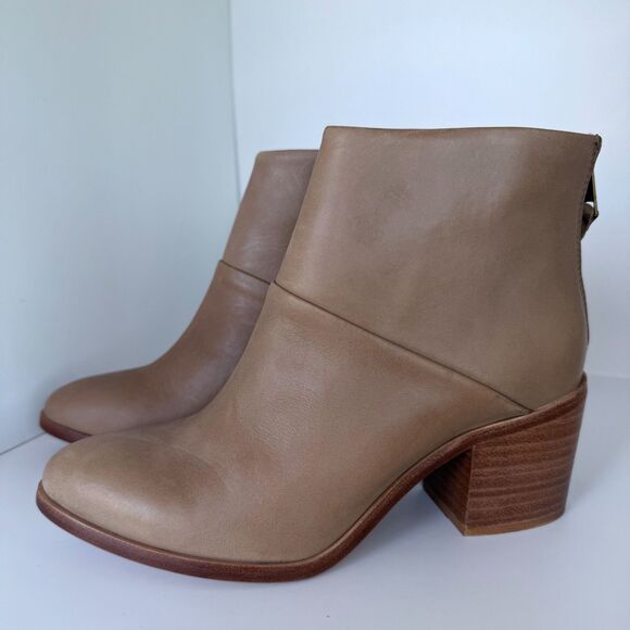 NWOB Nisolo Women's Dari Heeled Ankle Bootie in Almond Tan Leather Size 8.5 - Picture 7 of 15